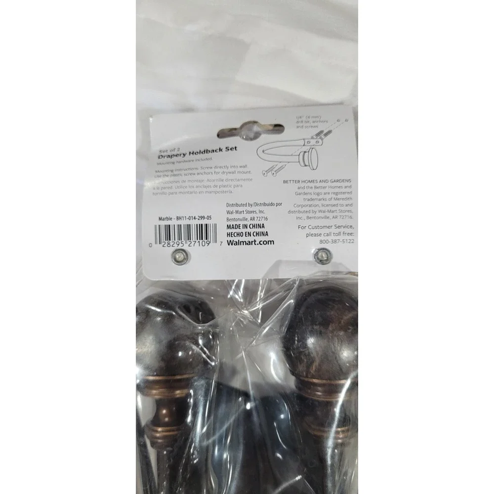 Home Decorators Marble Hook Curtain Holdback (Set of 2)